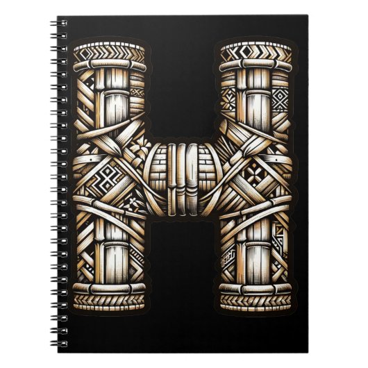 Hawaïiaanse Polynesische Aloha Letter H Aangepaste Notitieboek (Voorkant)