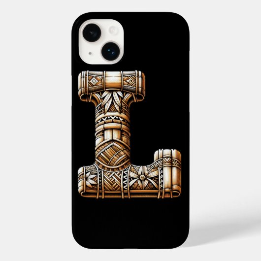 Hawaiiaanse Polynesische Aloha Letter L Aangepaste Case-Mate iPhone Case (Achterkant)