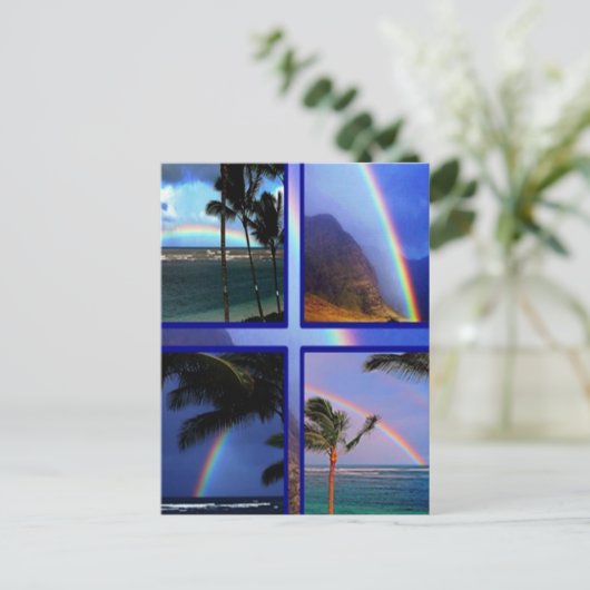 Hawaiiaanse regenbogen briefkaart (Staand voorkant)
