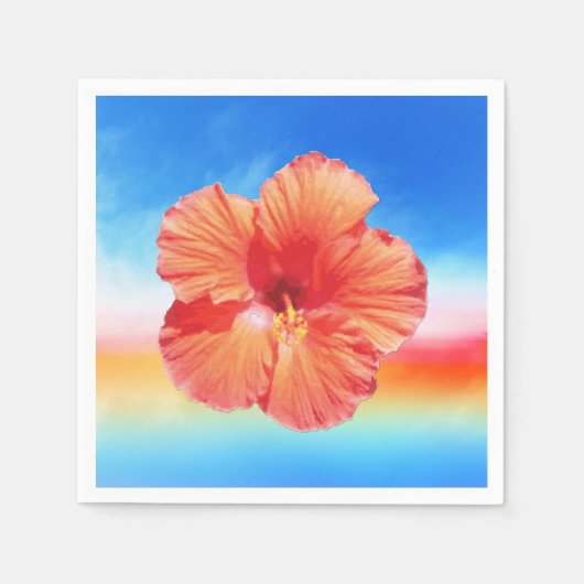 Hawaiiaanse regenboog hibiscus papieren servetten (Voorkant)