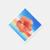 Hawaiiaanse regenboog hibiscus papieren servetten (Hoek)