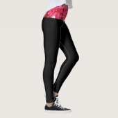 Hawaiiaanse roze plumeria yoga leggings (Rechts)