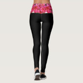 Hawaiiaanse roze plumeria yoga leggings (Achterkant)