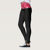 Hawaiiaanse roze plumeria yoga leggings (Links)