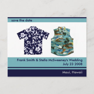 Hawaiiaanse save the date Aankondigingskaart