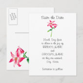 Hawaiiaanse Save the Date Aankondigingskaart (Voorkant / Achterkant)