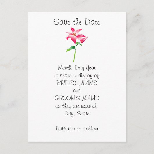 Hawaiiaanse Save the Date Aankondigingskaart (Voorkant)