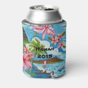 Hawaiiaanse scènes (aanpasbaar) blikjeskoeler