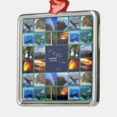 Hawaiiaanse scènes collage metalen ornament (Links)