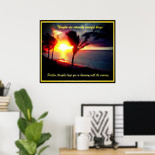 Hawaiiaanse scènes inspirerend citaten poster (Thuiskantoor)