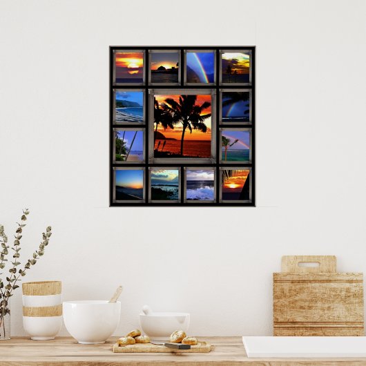 Hawaiiaanse scènes poster (Keuken)