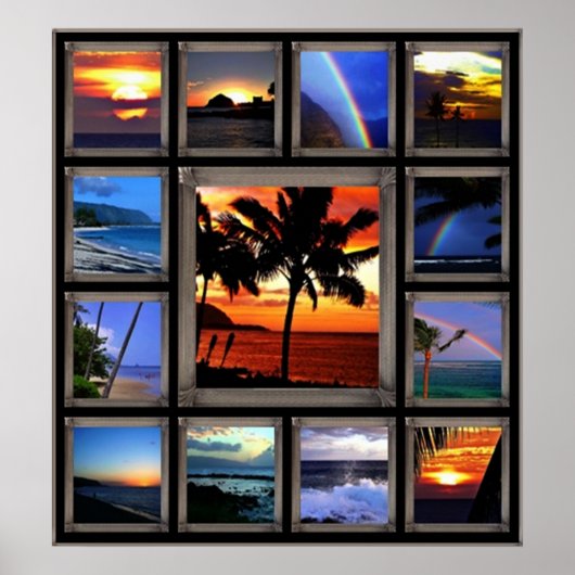 Hawaiiaanse scènes poster (Voorkant)