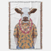 Hawaiiaanse Shirt Cow Deken (Voorkant Verticaal)
