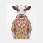 Hawaiiaanse Shirt Cow Fleece Deken (Voorkant)