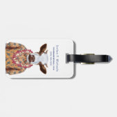 Hawaiiaanse Shirt Cow | Jouw namen toevoegen Bagagelabel (Achterkant horizontaal)