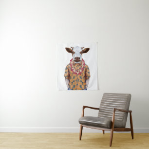 Hawaiiaanse Shirt Cow Wandkleed