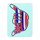 Hawaiiaanse staatsvlag shaka symbool souvenirmagne magneet (Verticaal)