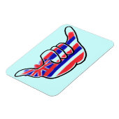 Hawaiiaanse staatsvlag shaka symbool souvenirmagne magneet (Linkerzijde)