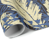 Hawaiiaanse stamelementen en hibiscus fabric patch cadeaupapier (Rol Hoek)