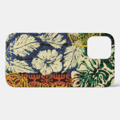 Hawaiiaanse stamelementen en hibiscus fabric patch Case-Mate iPhone case (Achterkant (horizontaal))