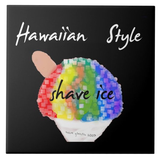 Hawaiiaanse stijl Decoratief Shave Ice Tile Tegeltje (Voorkant)