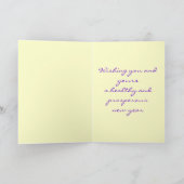 Hawaiiaanse stijl Happy New Year Kaart (Binnen)