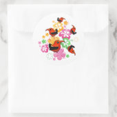Hawaiiaanse stijl 'I'iwi Ronde Sticker (Tas)