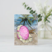 Hawaiiaanse stijl met paasbegroeting feestdagenkaart (Staand voorkant)