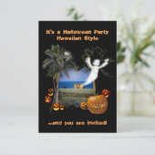 Hawaiiaanse stijl van het Halloween Party Kaart (Staand voorkant)