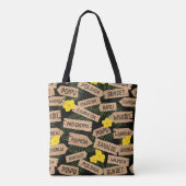 Hawaiiaanse stranden op zwart tote bag (Achterkant)