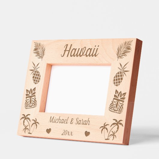 Hawaiiaanse thema zomervakantie voor koppels Hawai Gegraveerde Lijstjes (Links)