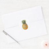 Hawaiiaanse tropische ananas ronde sticker (Envelop)