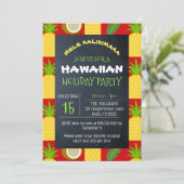 Hawaiiaanse tropische ananas vakantie kaart (Staand voorkant)