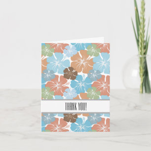 Hawaiiaanse tropische hibiscus bloemen dank u bedankkaart