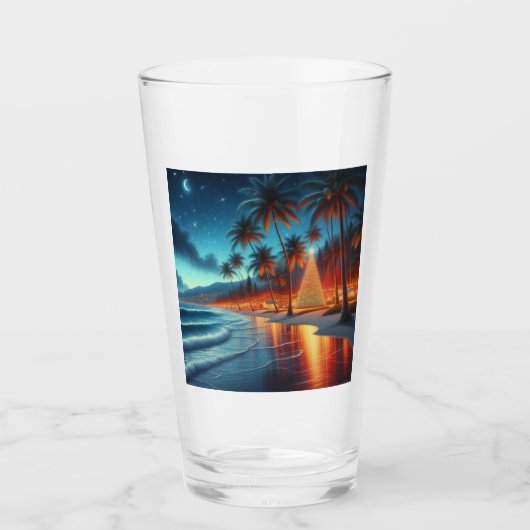 Hawaiiaanse/tropische kerst glas (Voorkant)