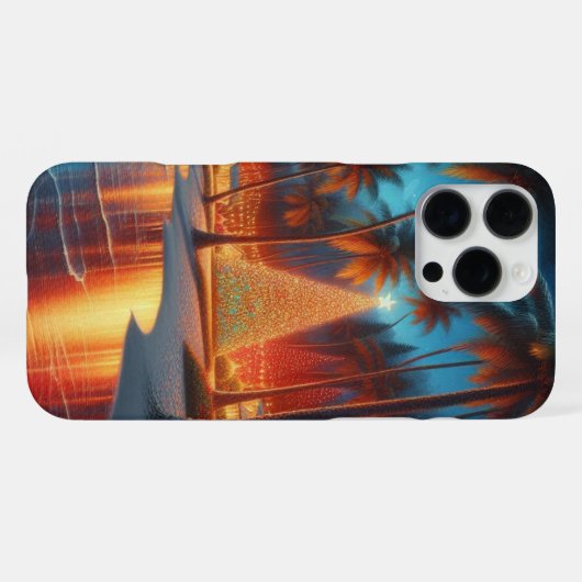 Hawaiiaanse/tropische kerst iPhone hoesje (Achterkant horizontaal)