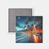 Hawaiiaanse/tropische kerst magneet (Voorkant / Achterkant)