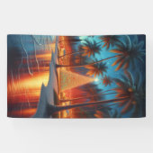 Hawaiiaanse/tropische kerst spandoek (Horizontaal)