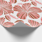 Hawaiiaanse tropische natuurlijke bloem in bruine  cadeaupapier (Hoek)