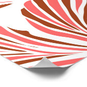 Hawaiiaanse tropische natuurlijke bloem in bruine  poster (Hoek)