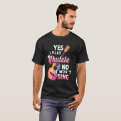 Hawaiiaanse ukulele uke ja ik speel ukulele nee ik t-shirt (Voorkant volledig)