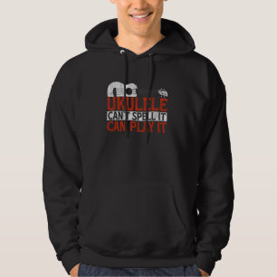 Hawaiiaanse ukulele uke ukulele kan niet spellen d hoodie