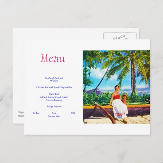 -Hawaiiaanse Vacature Briefkaart (Voorkant / Achterkant)