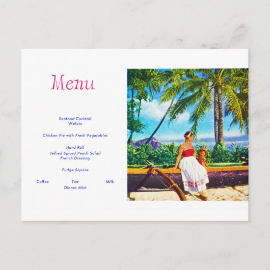 -Hawaiiaanse Vacature Briefkaart (Voorkant)