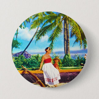 -Hawaiiaanse Vacature Ronde Button 7,6 Cm