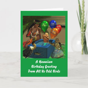 Hawaiiaanse verjaardag kaart