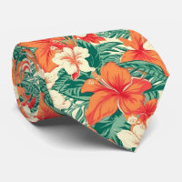 Hawaiiaanse vibe tropische bloemen en bladeren pat