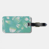 Hawaiiaanse Vintage Floral Turquoise Bagagelabel (Achterkant horizontaal)