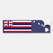 Hawaiiaanse vlag op eilanden met bumpersticker (Voorkant)