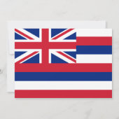 Hawaiiaanse vlag, vlag van Hawaï bruiloft Kaart (Achterkant)
